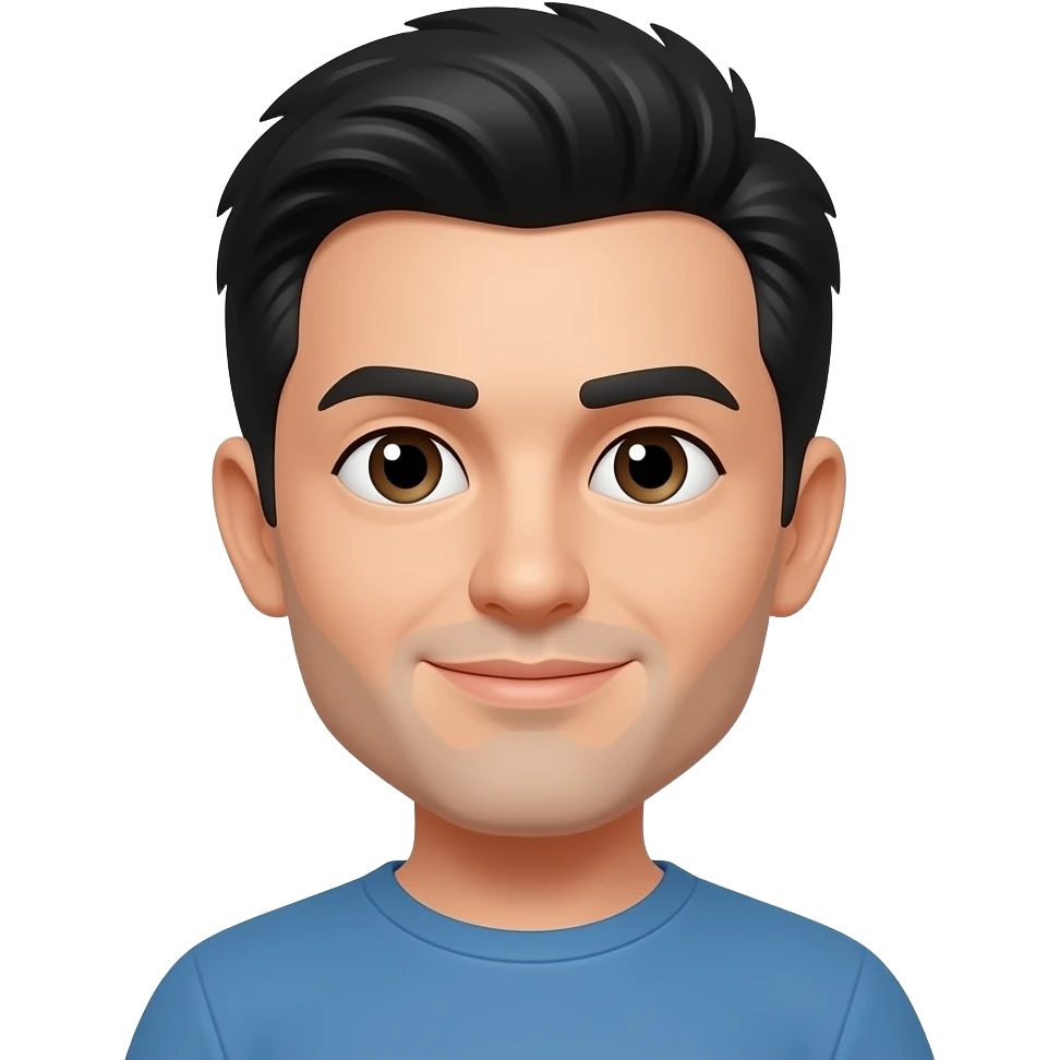 Change hair color to black emoji