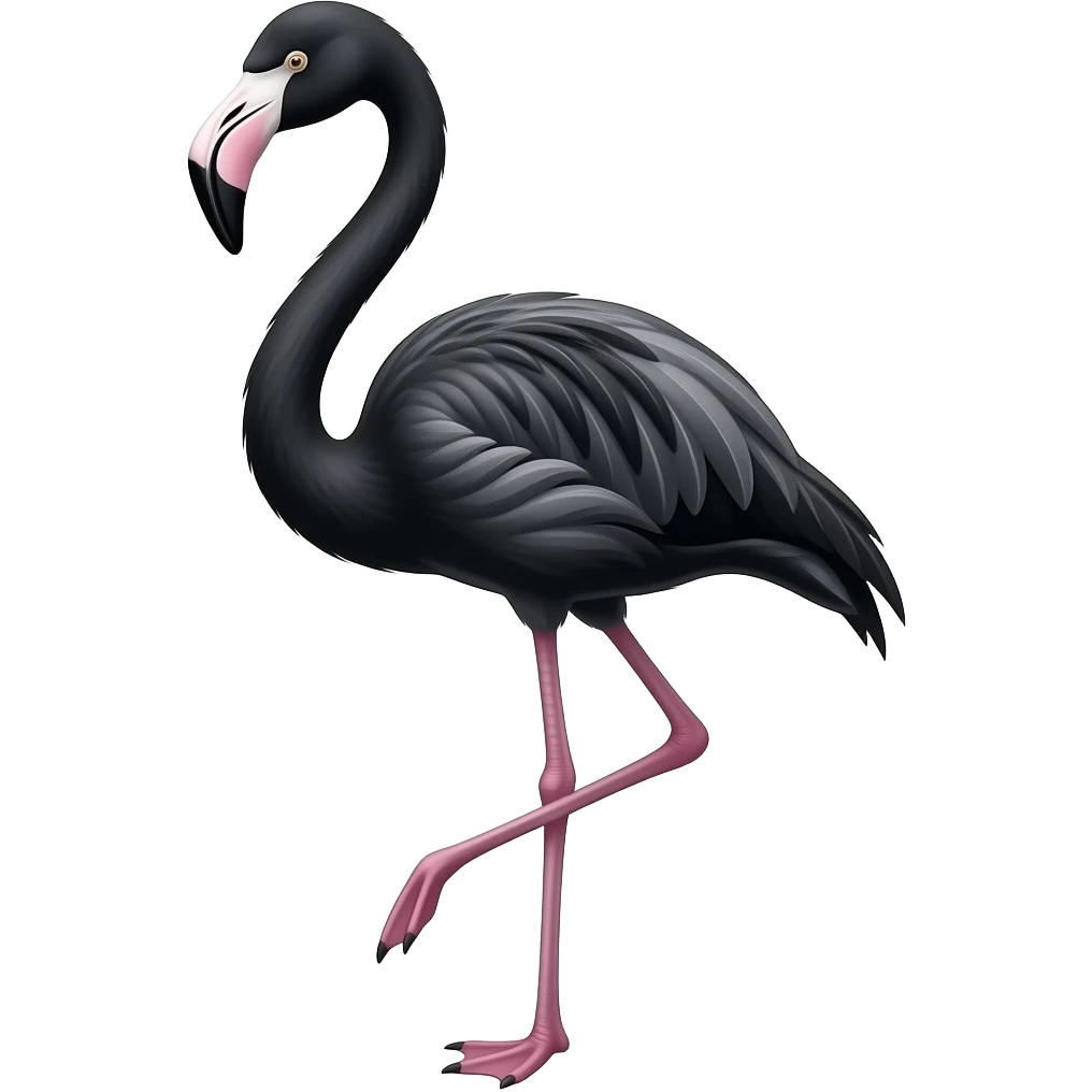 black flamingo emoji