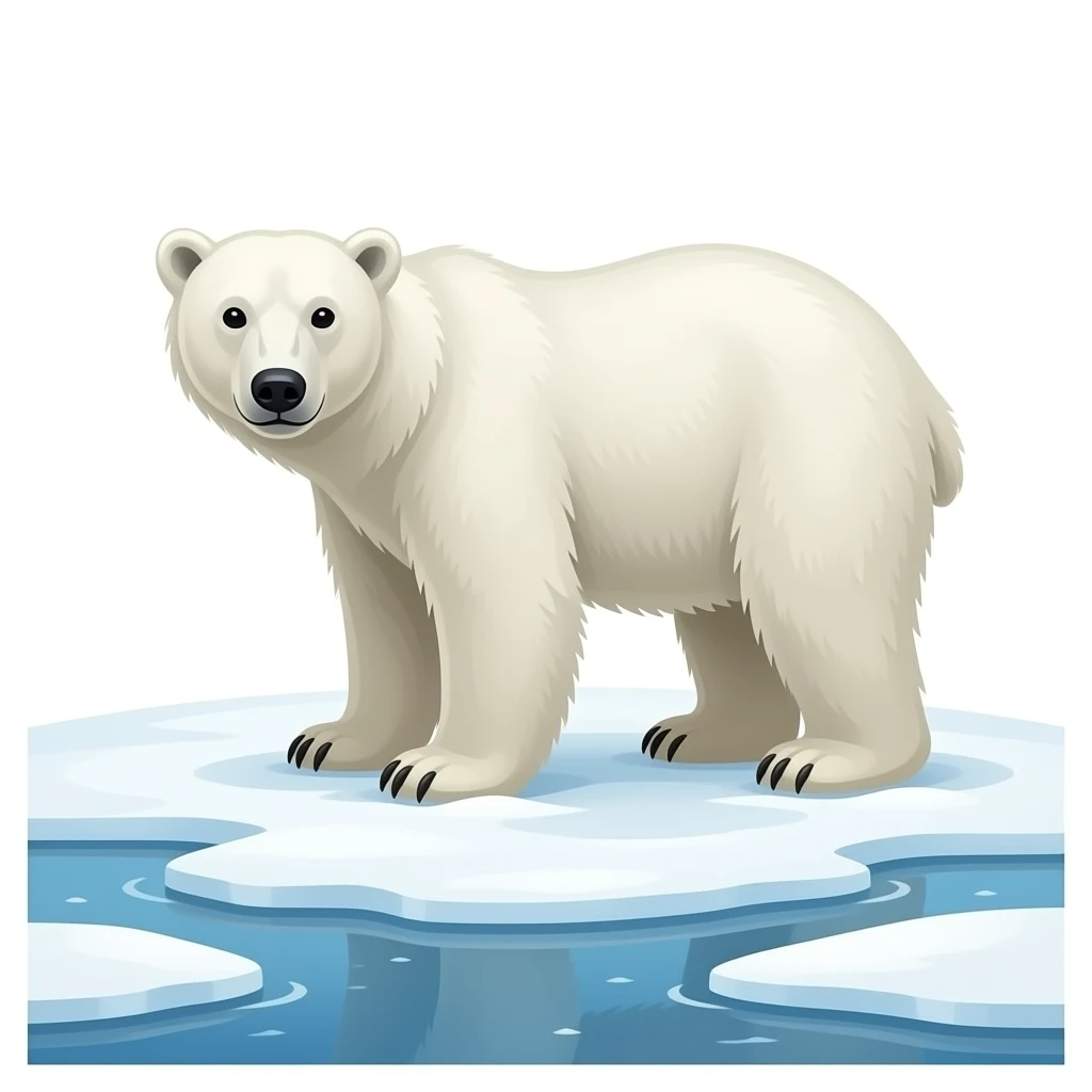 Snow, top of the arctic, and polar bear emoji