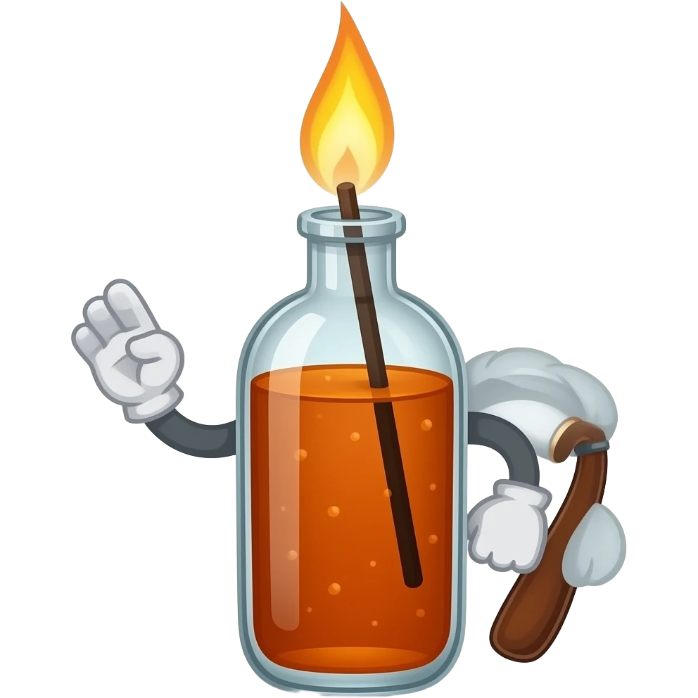 Molotov, cartoonish emoji
