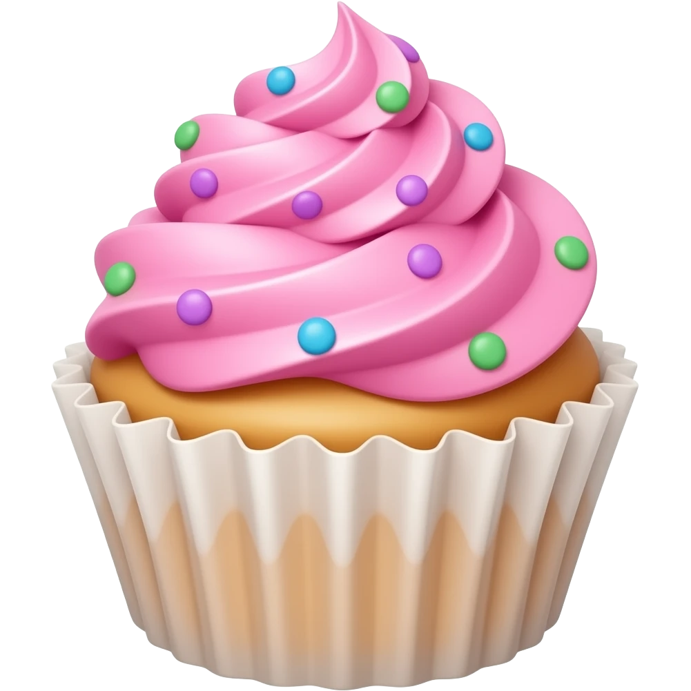 Cupcake with pink icing emoji