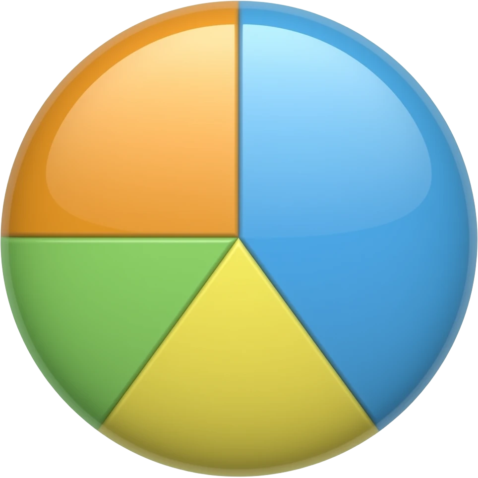 Emoji de un gráfico redondo plano emoji