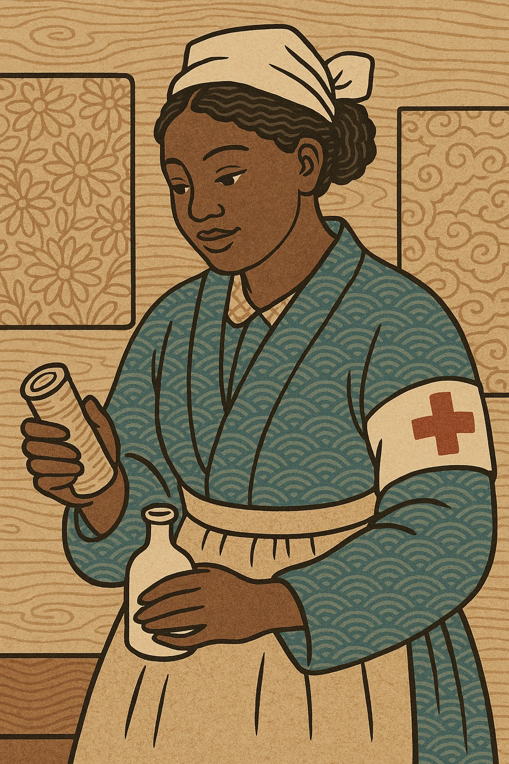 a black female nurse emoji