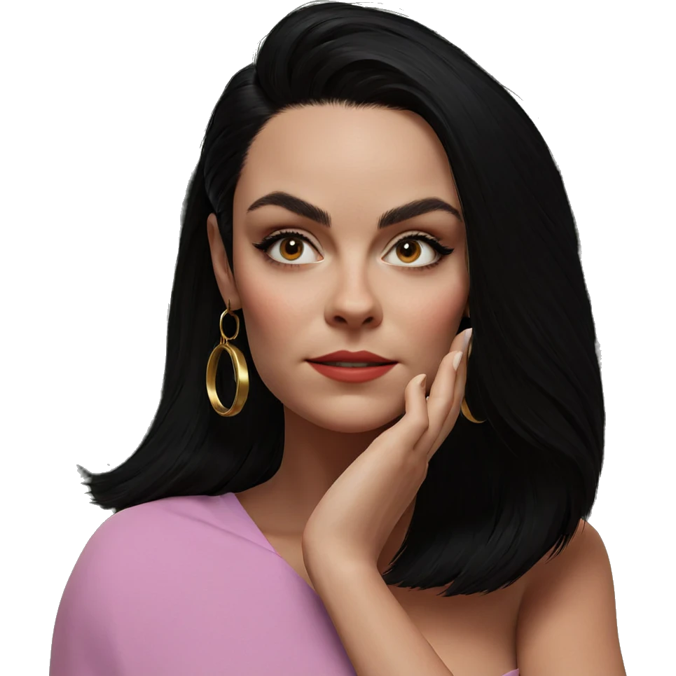 a girl with black hair emoji