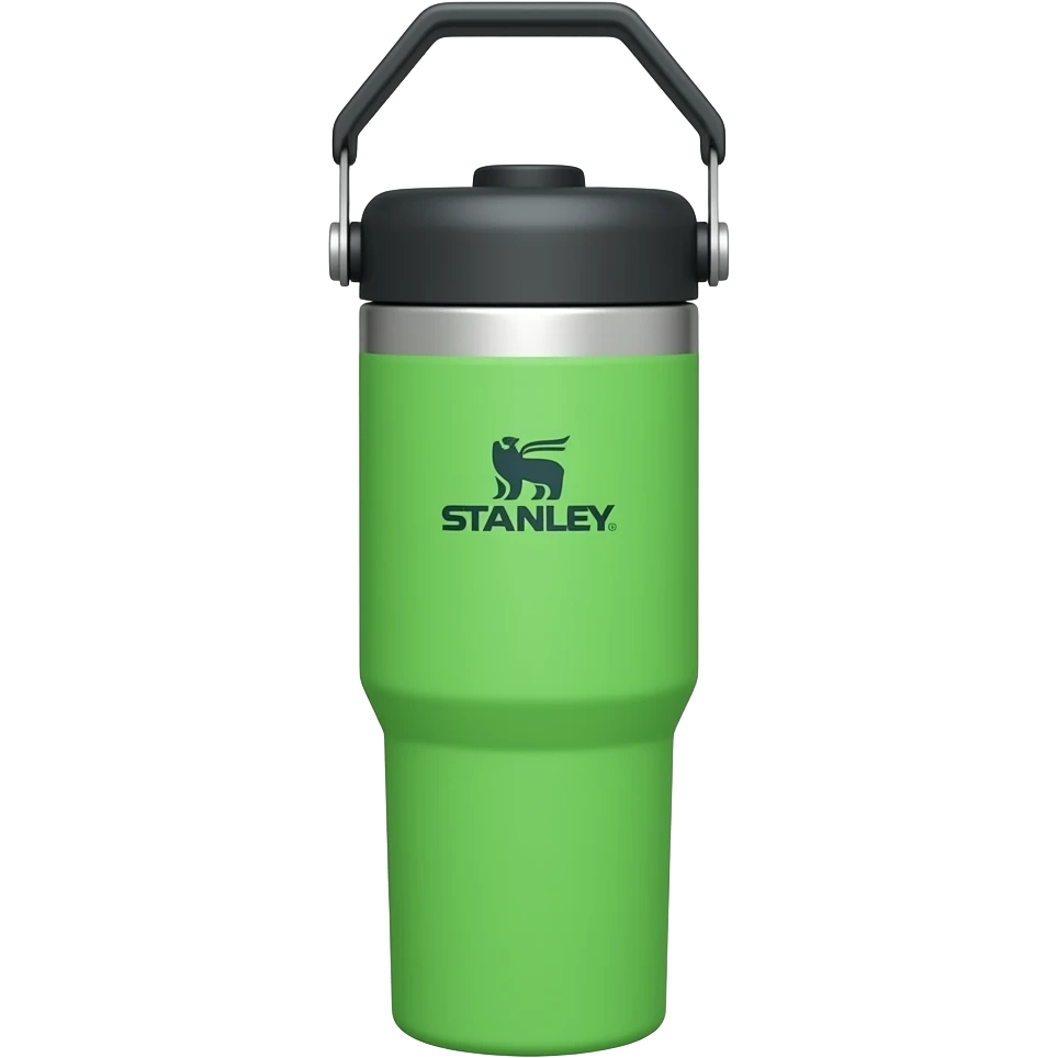 Bright green Stanley water bottle emoji