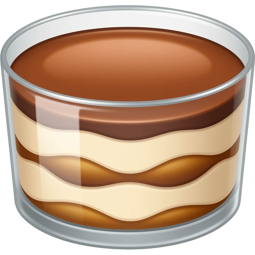 tiramisú with no toppings emoji