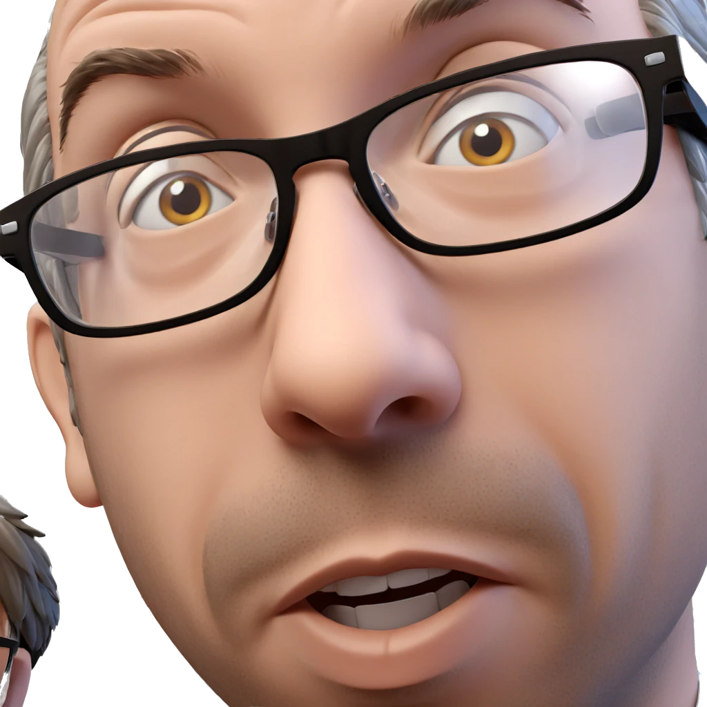 male in glasses close-up emoji