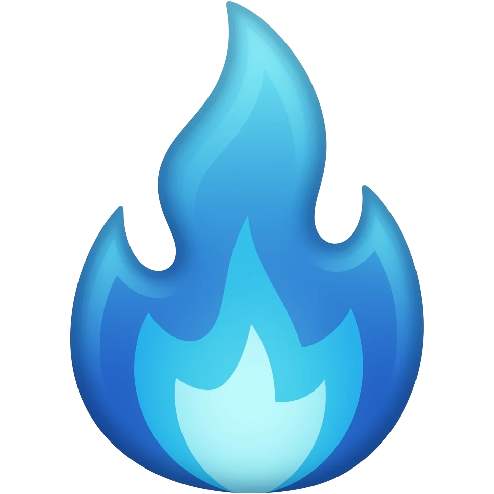 Blue fire emoji and more blue emoji