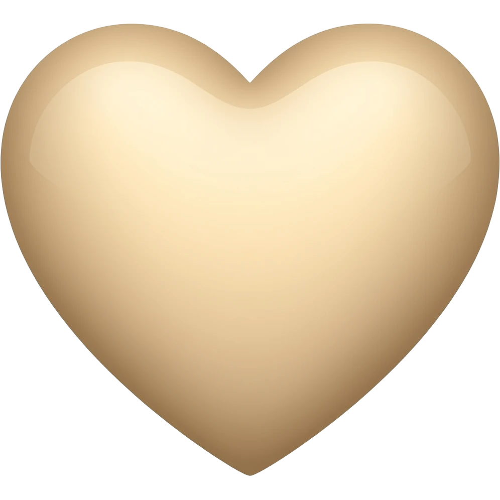 Beige heart emoji emoji