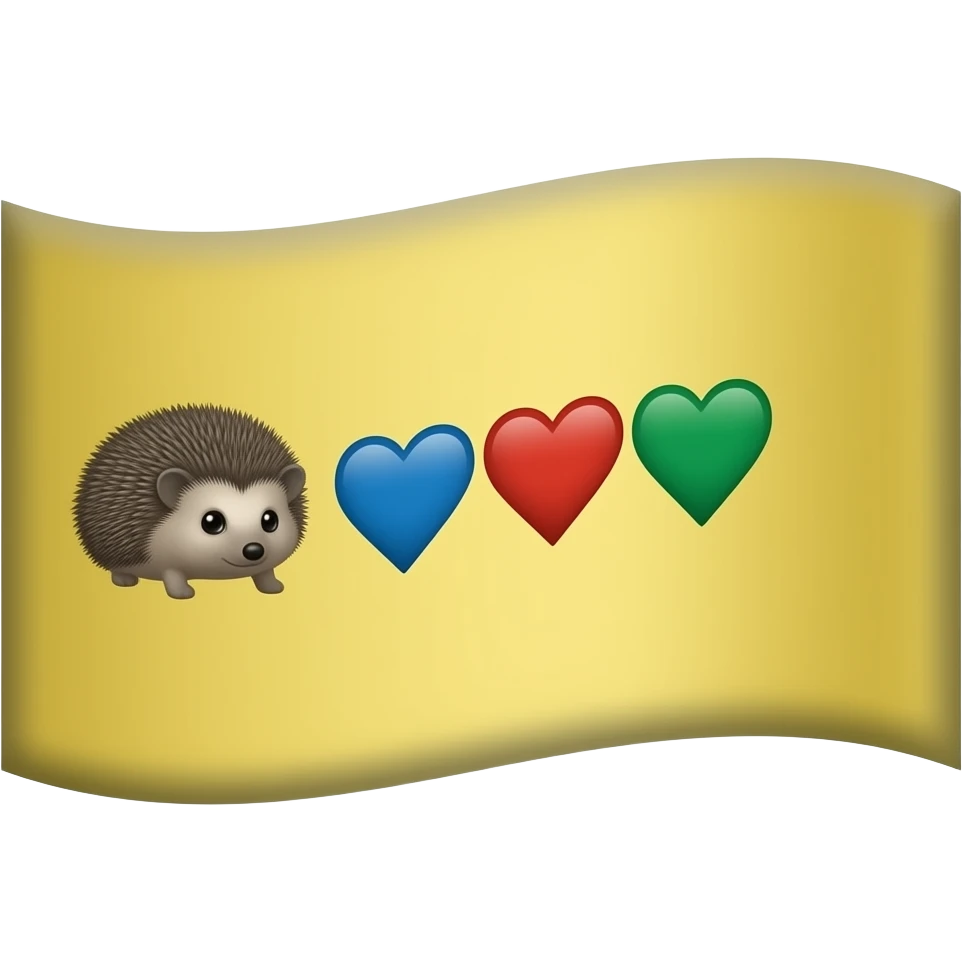 Drapeau gitan 🦔💙❤️💚 emoji