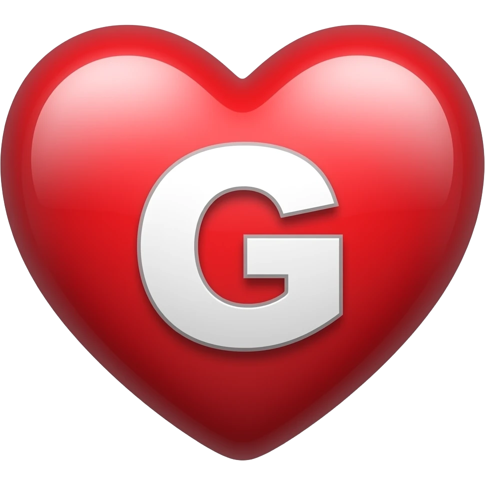 I want an emoji with a red heart and a G in the middle a G emoji