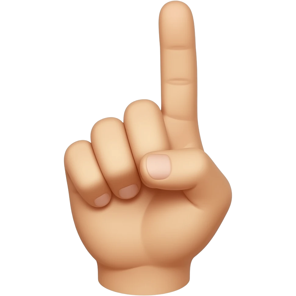 finger pointing up emoji