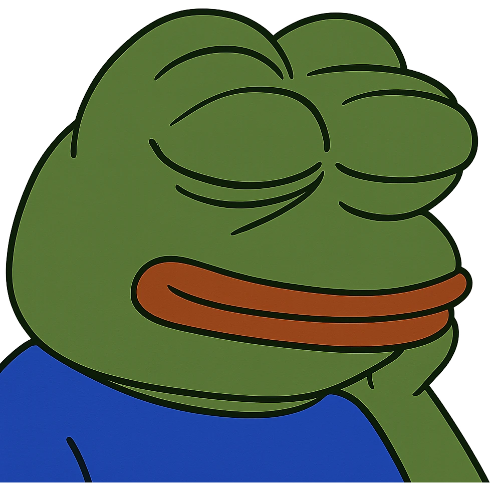 create a pepe sleeping, white background emoji