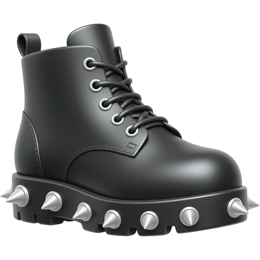 Give me an black spike shoes emoji