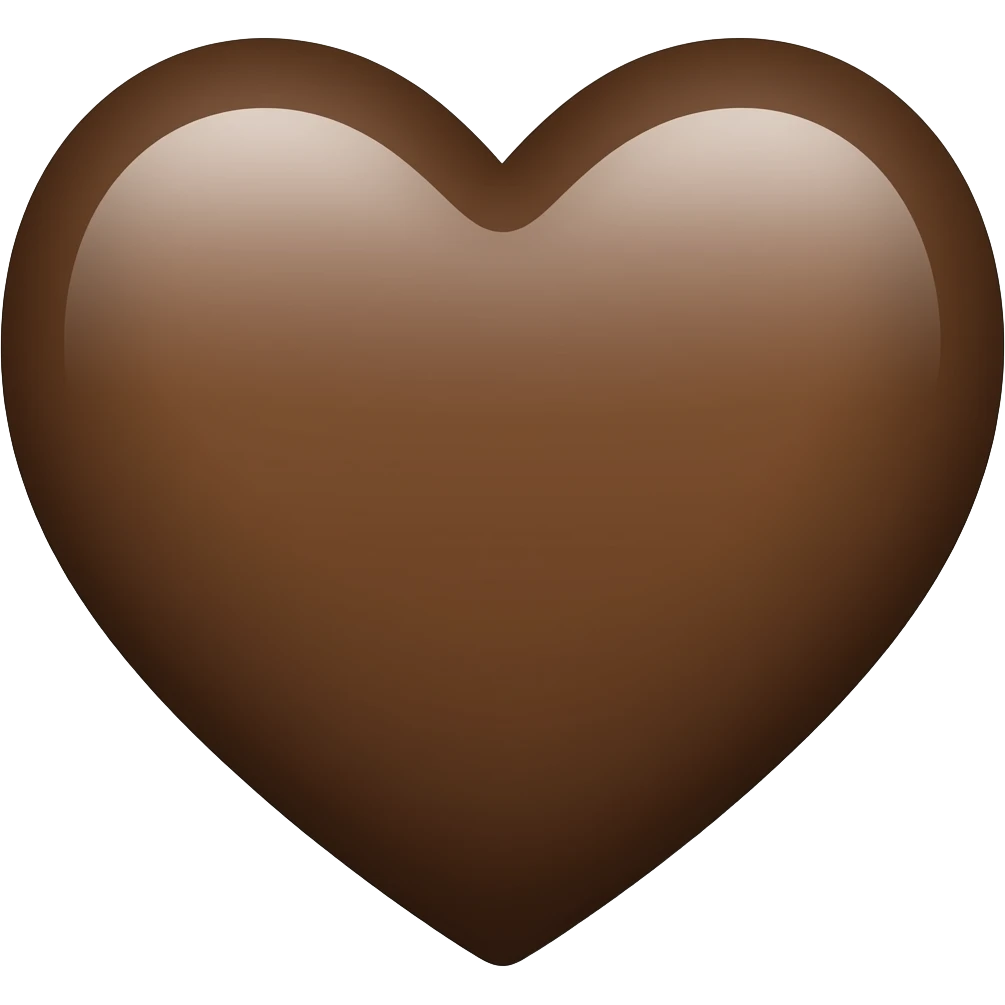 Dark brown heart emoji