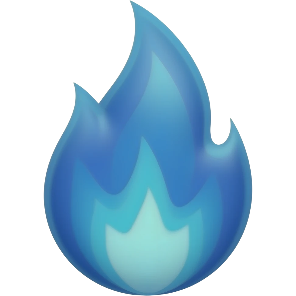 🔥 turn the colour of this emoji to blue , I want to copy and paste the blue fire in blue emoji emoji