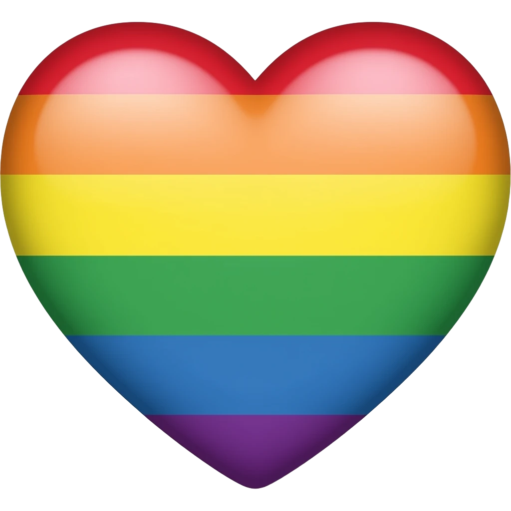 Rainbow gradient heart emoji