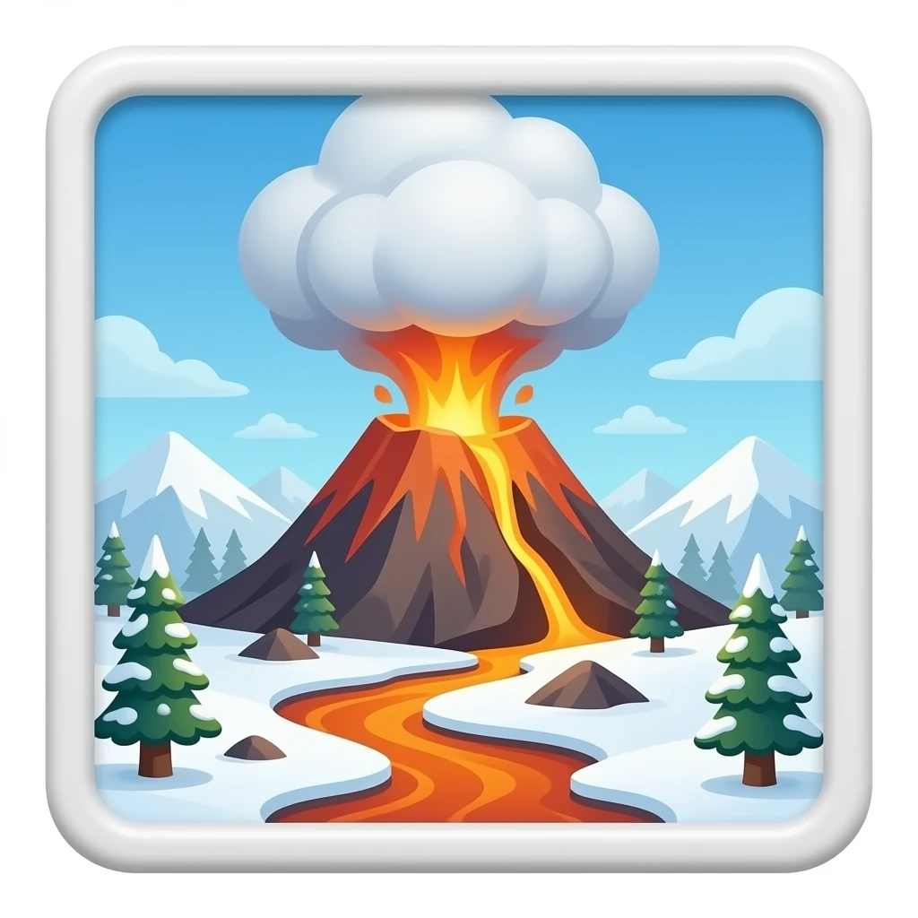 Ice volcano emoji