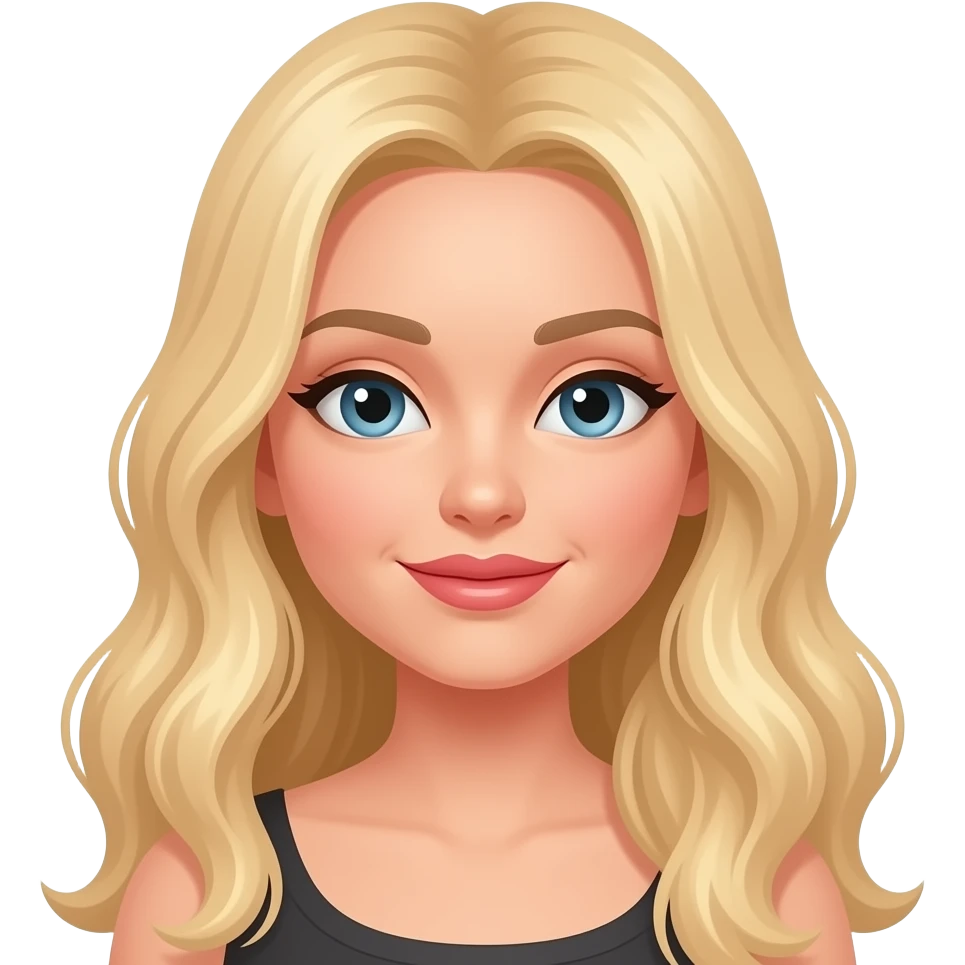 Frau, blonde lange Haare küsst emoji