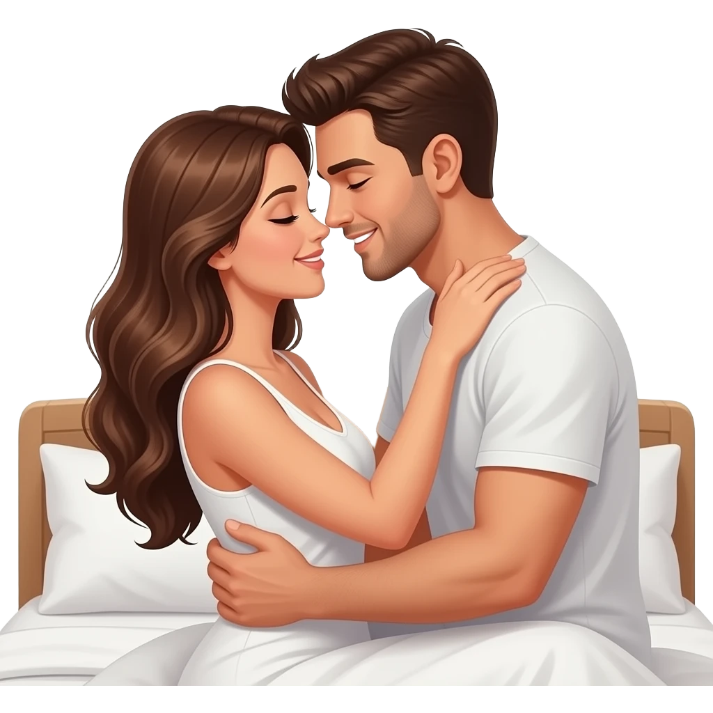 intimate moment between lovers making love emoji