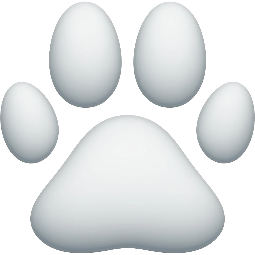 White wolf paw emoji