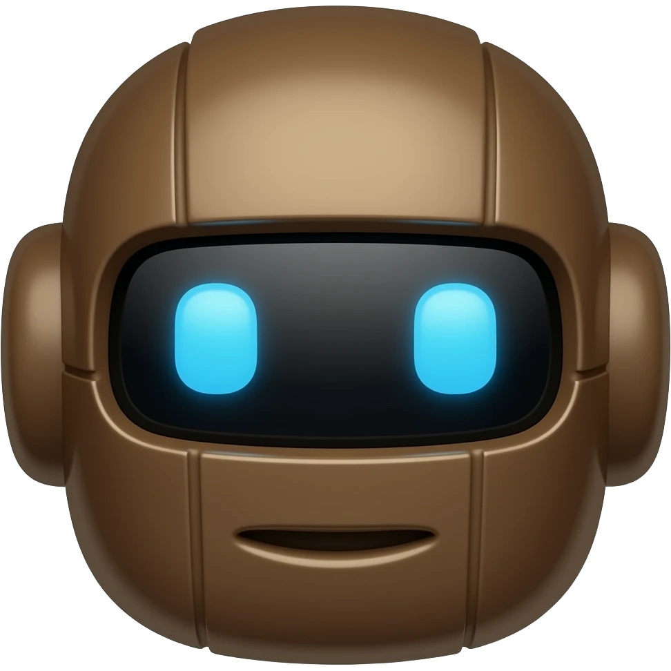 brown bot face emoji