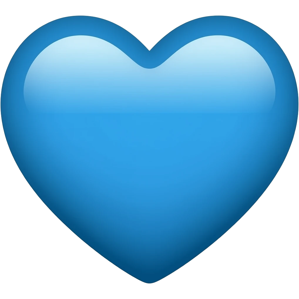 coração azul emoji