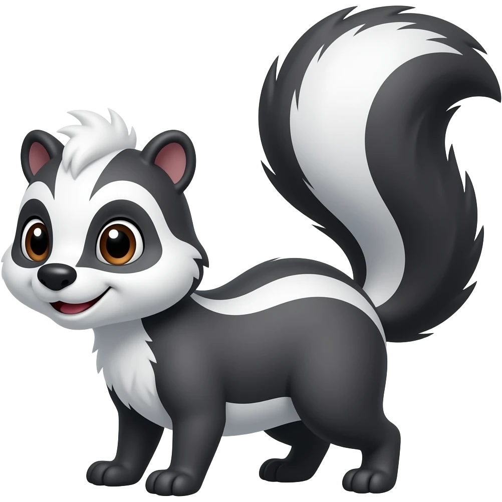 Cartoon skunk emoji