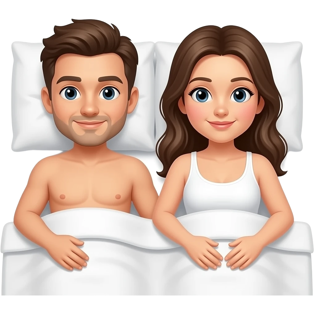 Naked couple in bed emoji