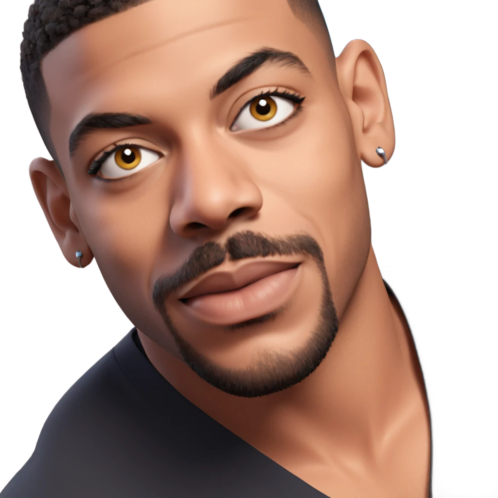 bearded boy in earrings emoji