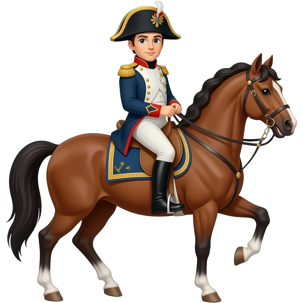 Napoléon Bonaparte on horse emoji