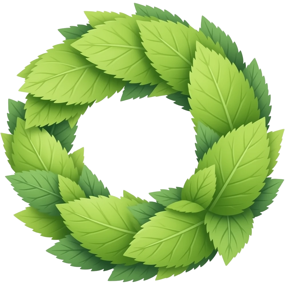 mint leaf cat tail emoji