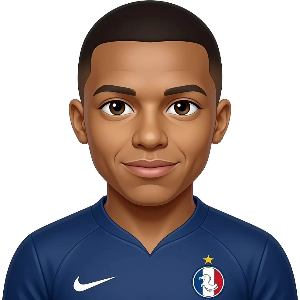 Realistic Mbappe in france emoji