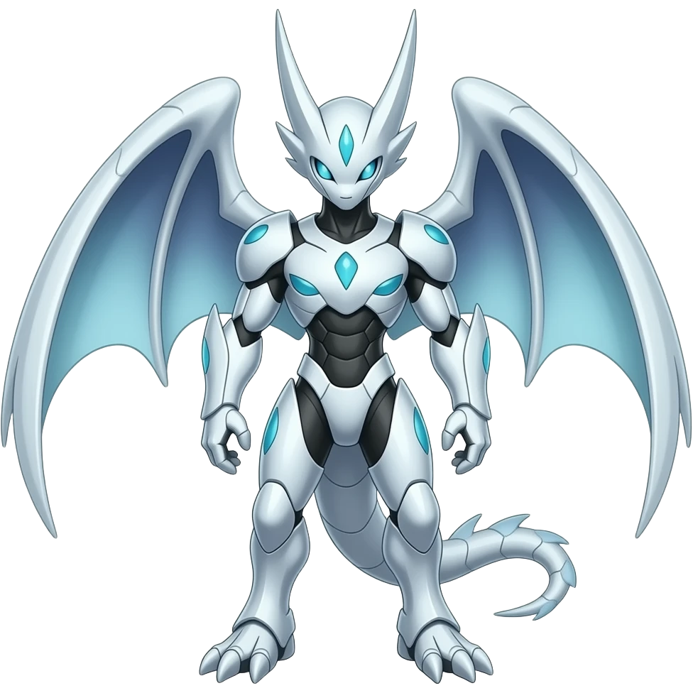 Cool Edgy Shiny Godly Ethereal Digimon-Genesect-Palkia-Dialga-hybrid full body emoji