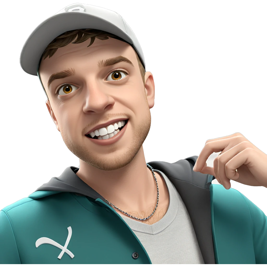 smiling boy in baseball cap emoji