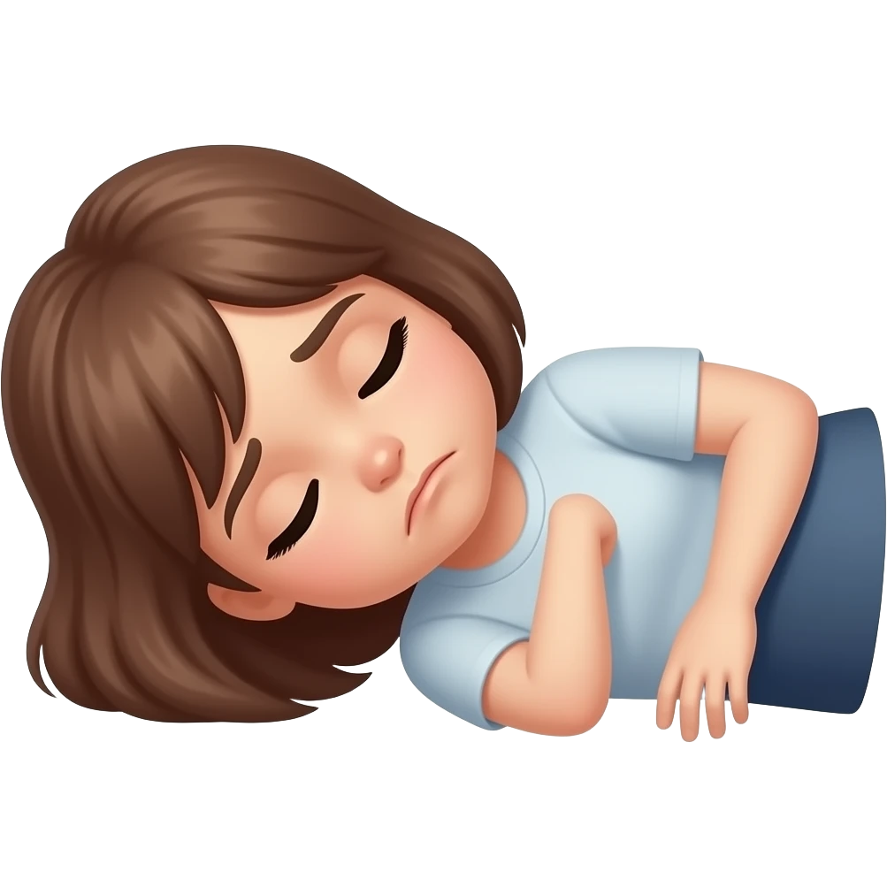 Девочка лежит и ничего не делает не радостная emoji