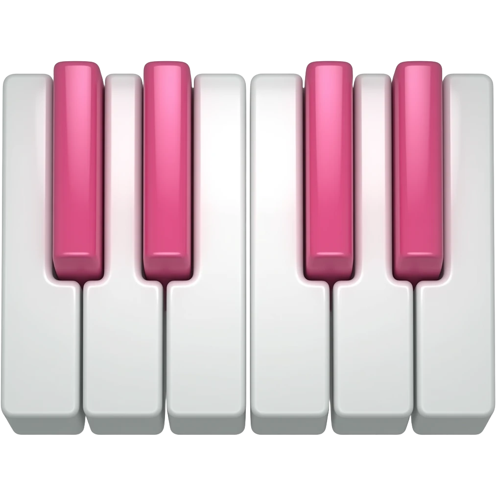 Pink piano keys emoji