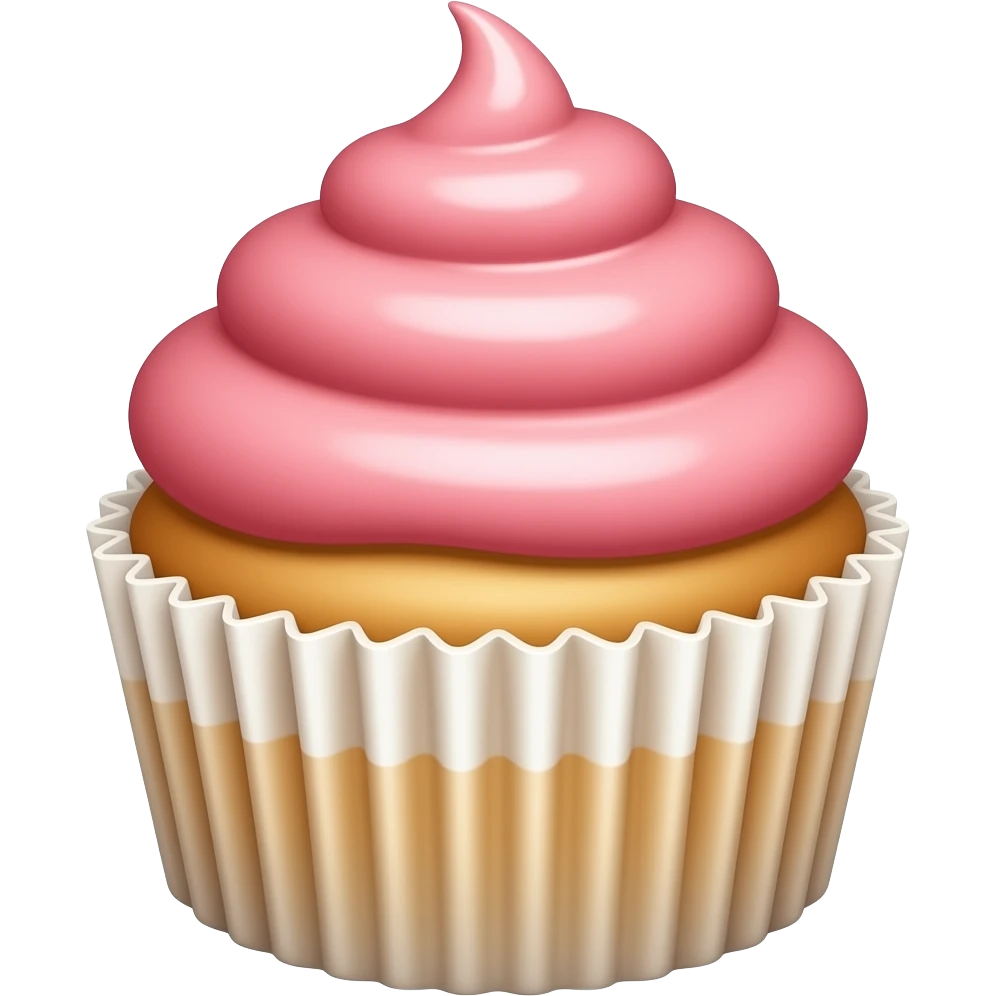 Cupcake with pink icing emoji