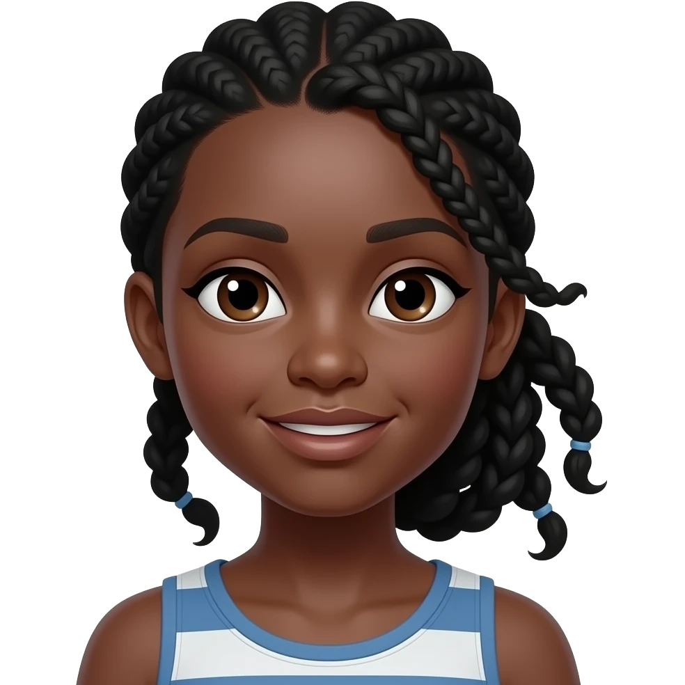 White man with slim black ugandan girl emoji