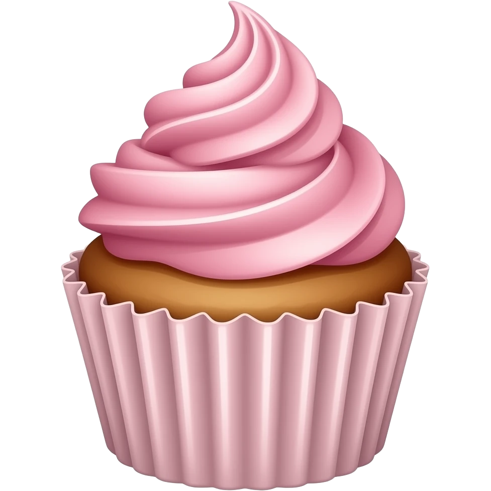 Cupcake with pink icing emoji