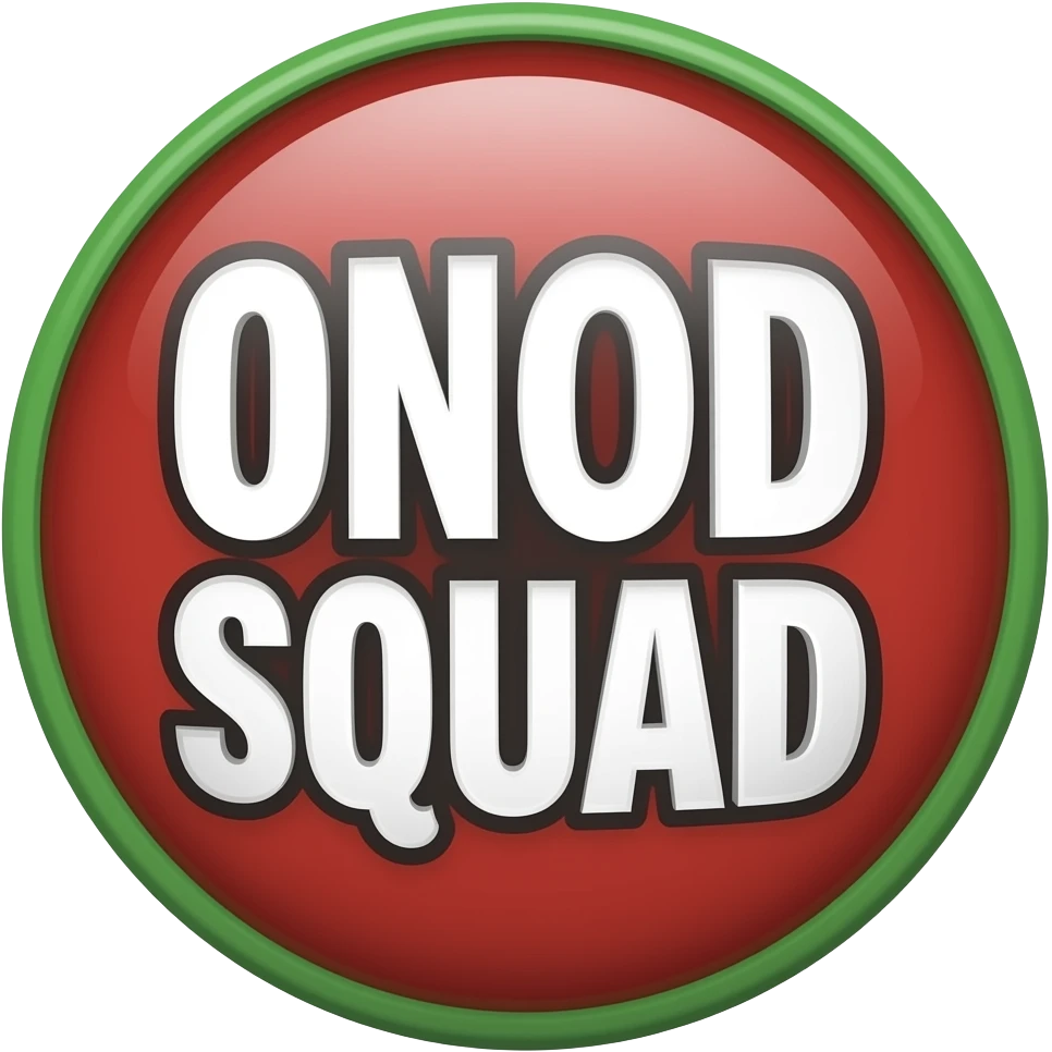 O D D Squad banner red and green emoji