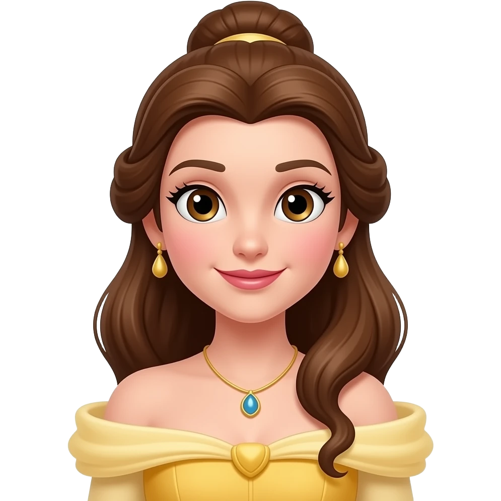 princess belle from beauty and the beast emoji
