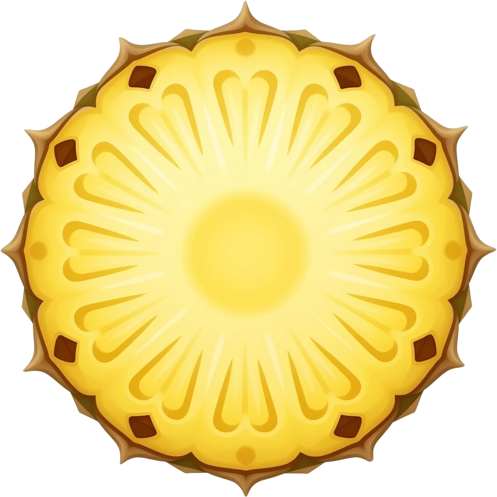 A slice of pineapple emoji