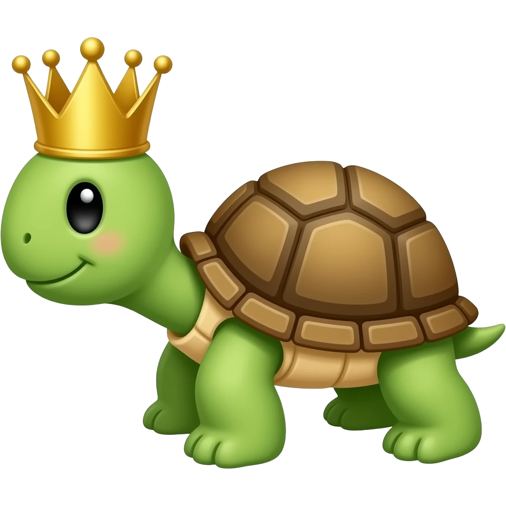 turtle with crown emoji