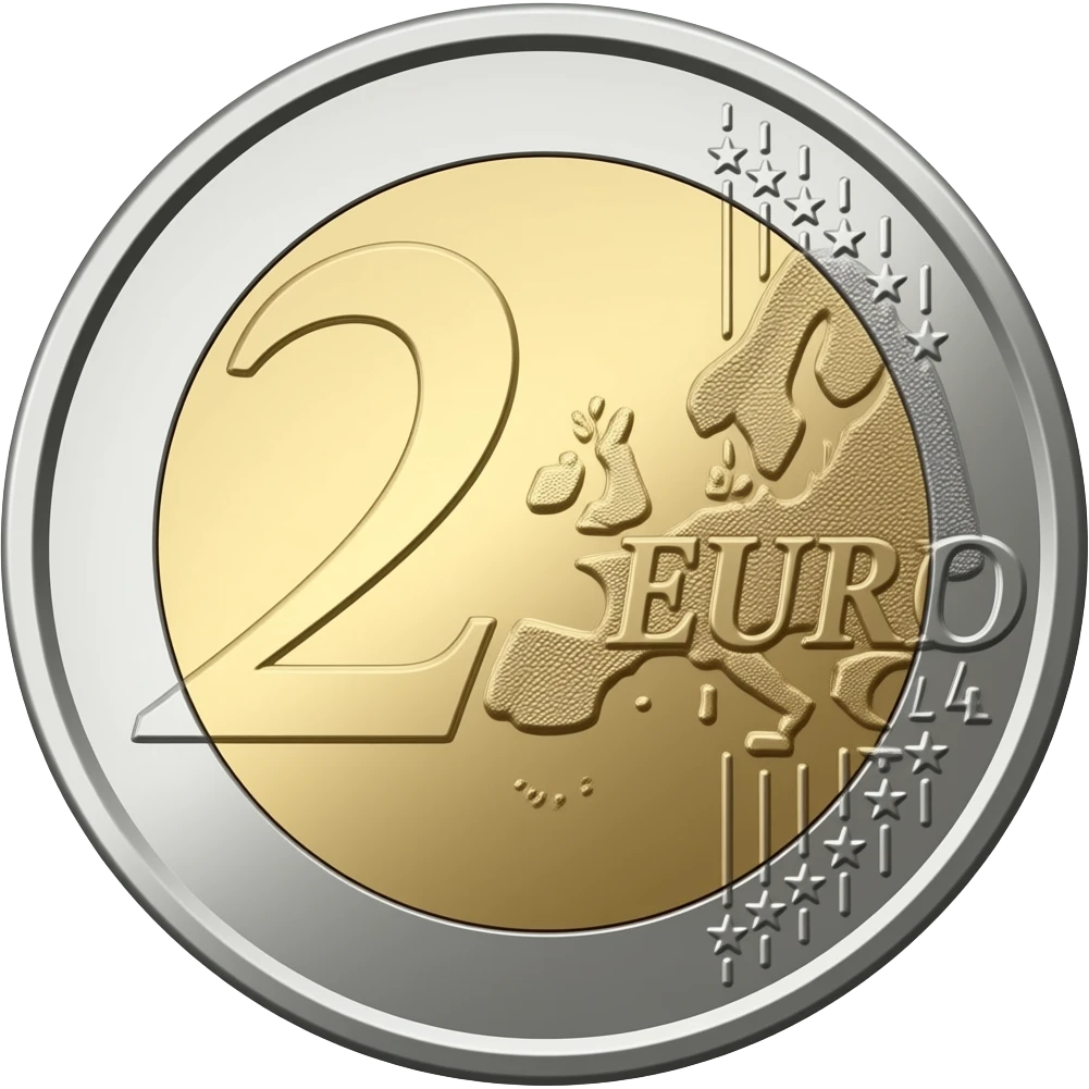 2 euro 60 cents coin emoji