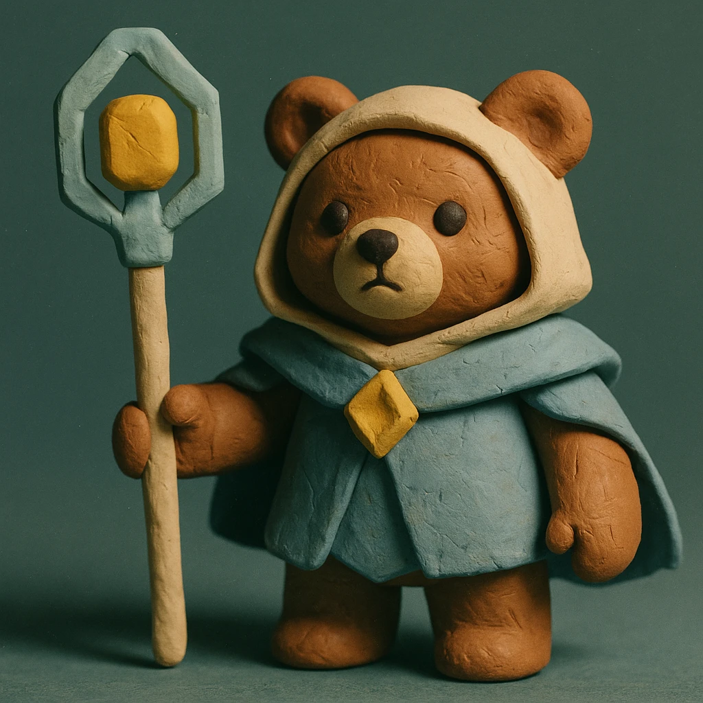 cute bear inspired by awakening sage from Black Desert Online emoji