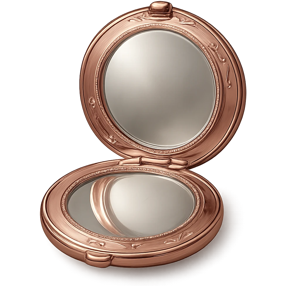 pink luxury compact mirror emoji