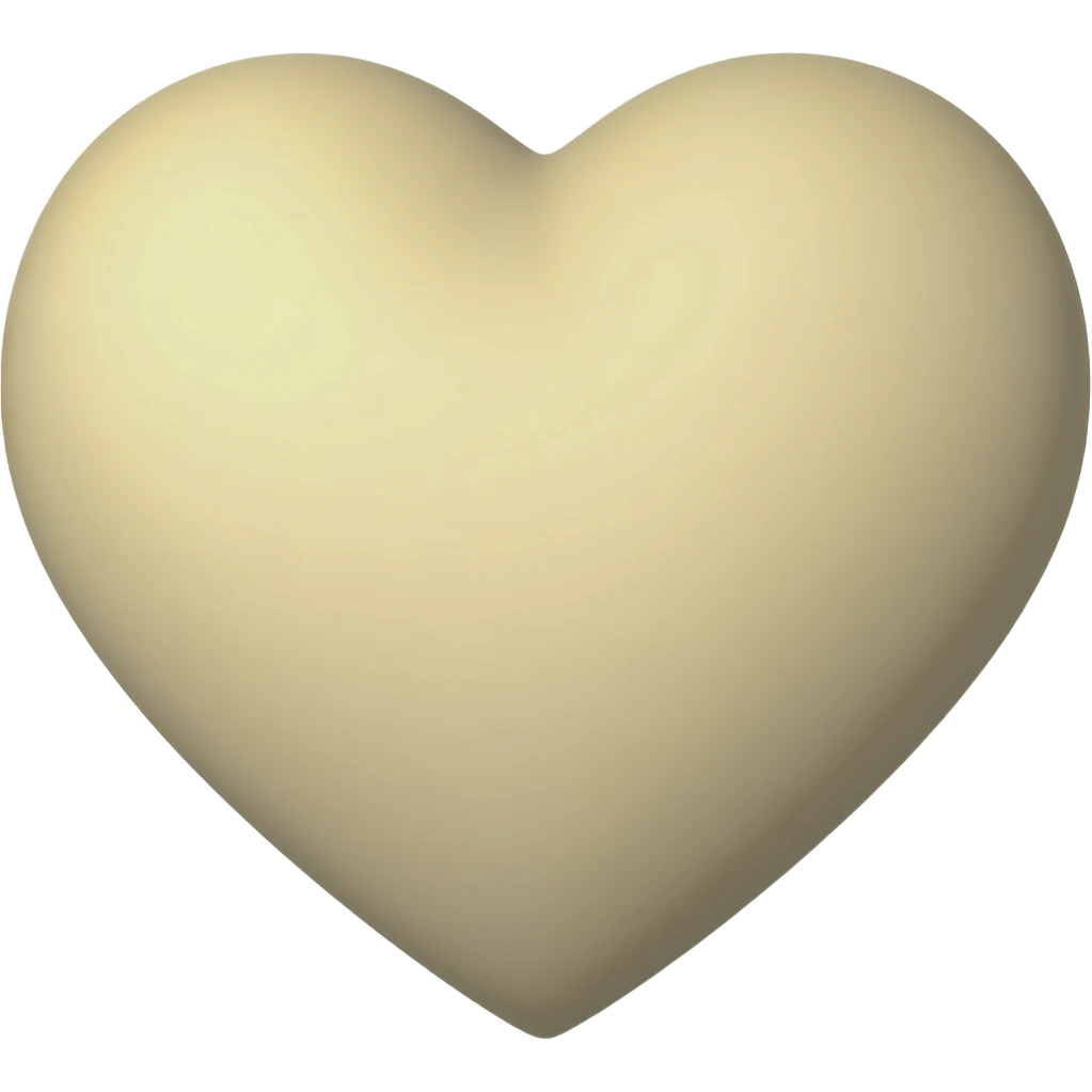 a light beige heart emoji
