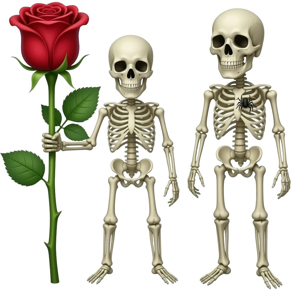 Rose gun skull spiders emoji