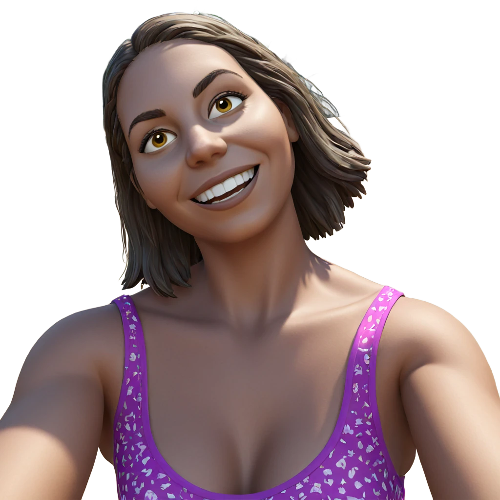 happy girl in nature emoji